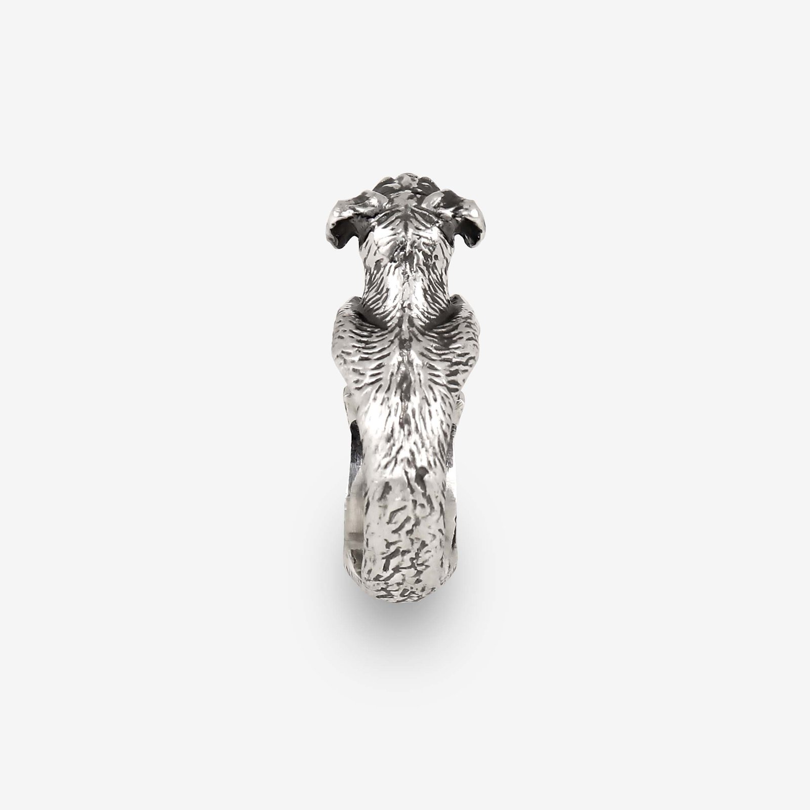 Silver Boxer Dog Ring - Champion's Heart