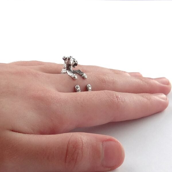 Sterling Silver Airedale Terrier Ring