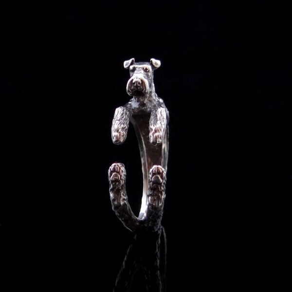 Sterling Silver Airedale Terrier Ring