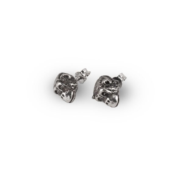 Silver Chimpanzee Monkey Earrings