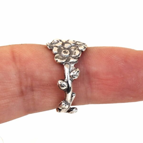 Silver Spoon Ring Apple Blossom