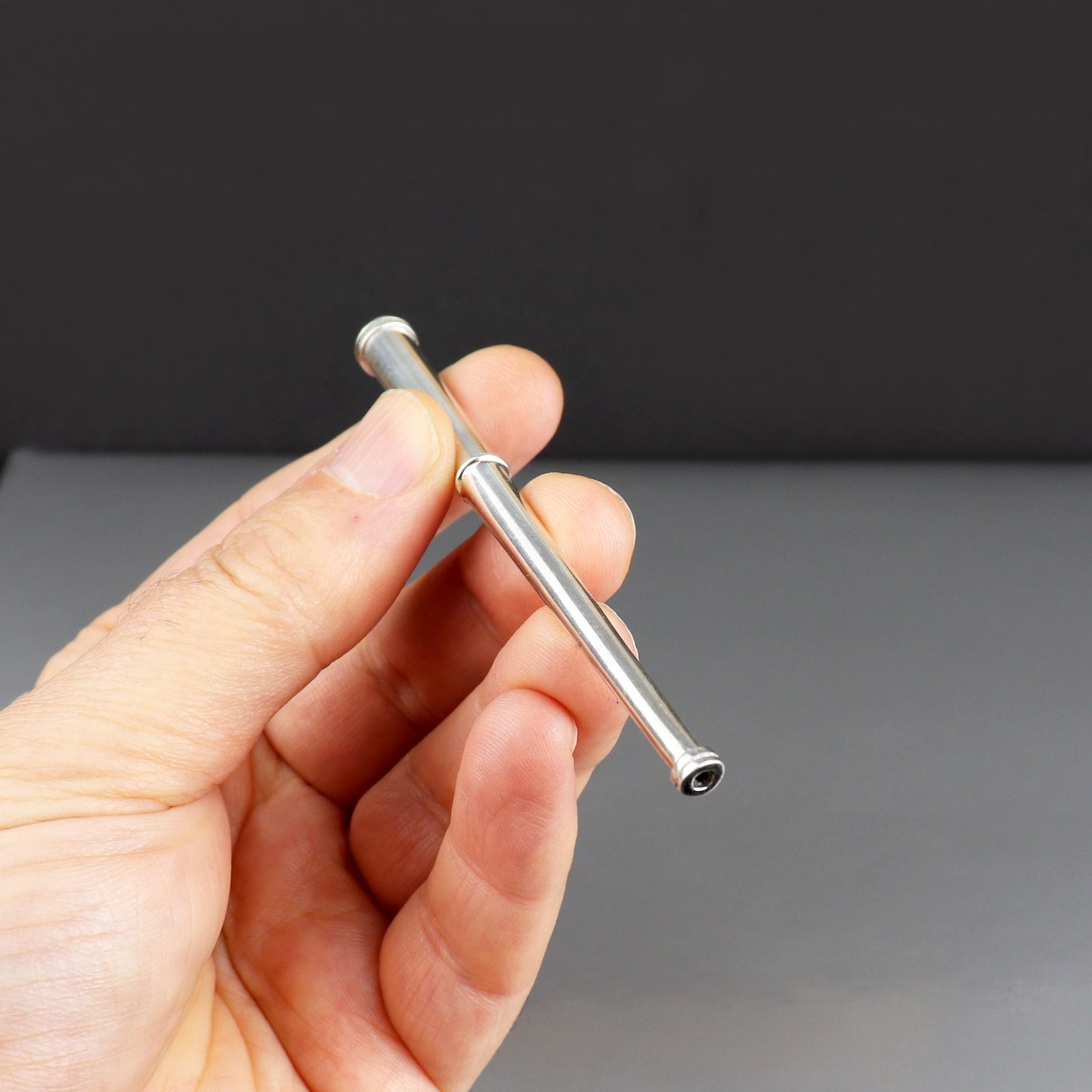 Handmade Cigarette Holder, Sterling Silver, For Slim & Super Slim Cigarettes,  3.6