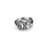 spoon ring tea rose in sterling silver, adjustable spoon jewelry