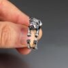 sterling silver adjustable pug ring