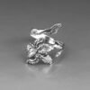 Iris Ring – Handmade Sterling Silver Flower Ring, Adjustable Sizes 5-12, Unique Gift for Women