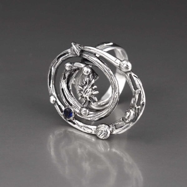 sterling silver solar system ring
