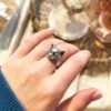 sterling silver cat ring