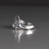 sterling silver water lily spoon ring