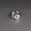 sterling silver water lily spoon ring
