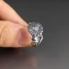 sterling silver water lily spoon ring