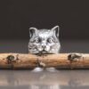 sterling silver cat ring