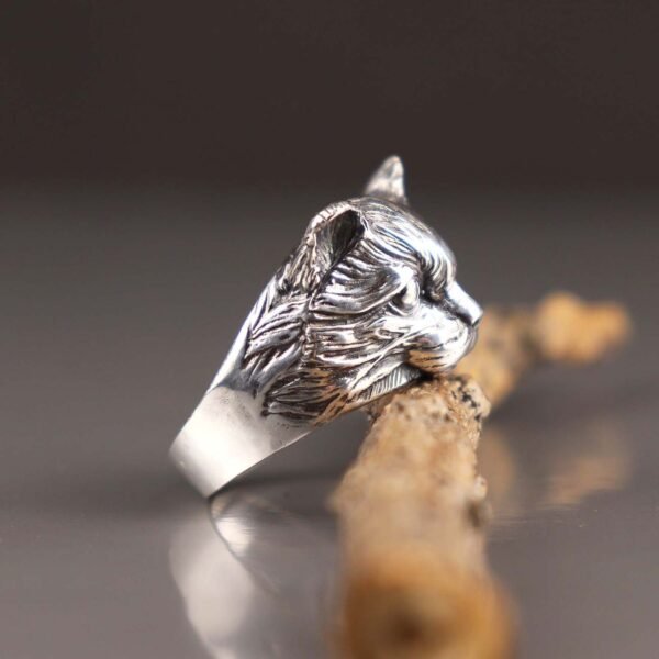 sterling silver cat ring