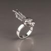 Bunny ring made of sterling silver