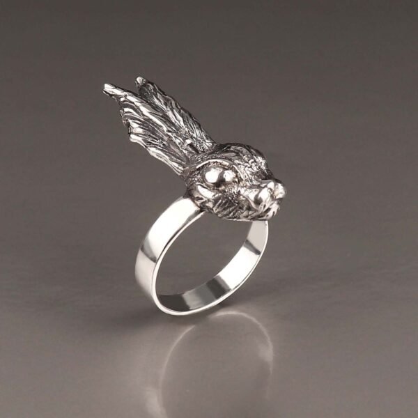 Bunny ring made of sterling silver