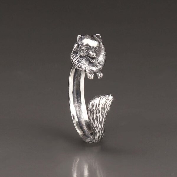 Sterling Silver Pomeranian Ring