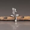 Sterling silver adjustable twig ring