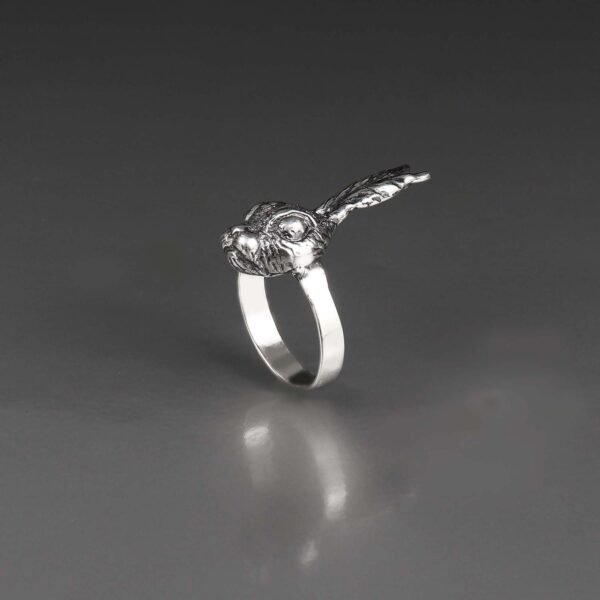 Bunny ring made of sterling silver