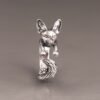 Sterling Silver Fennec Fox Ring, Adjustable Animal Wrap Ring