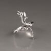 Sterling silver adjustable twig ring