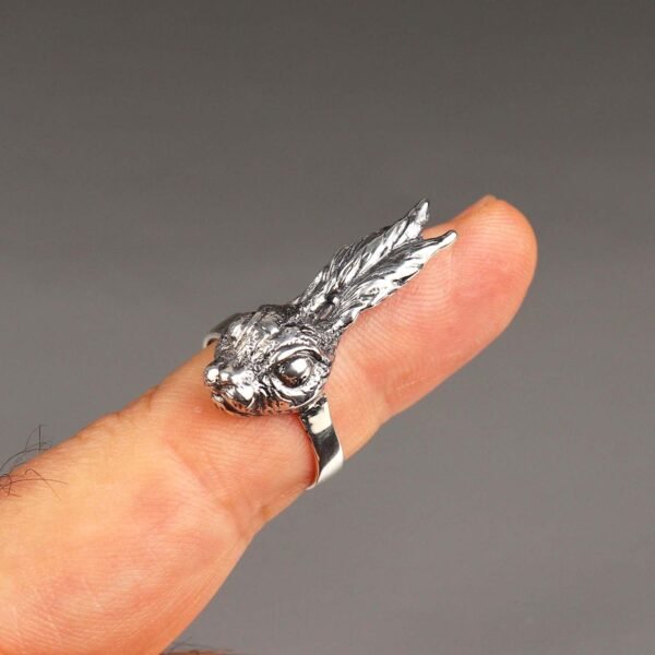Bunny ring made of sterling silver