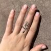 Sterling silver adjustable twig ring