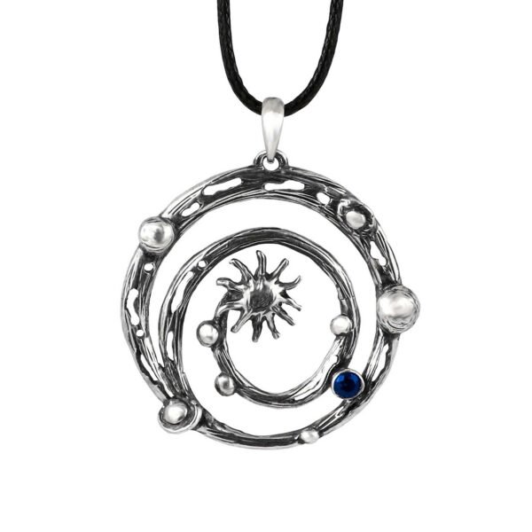 Sterling silver solar system pendant
