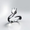 Sterling Silver Tulip Ring