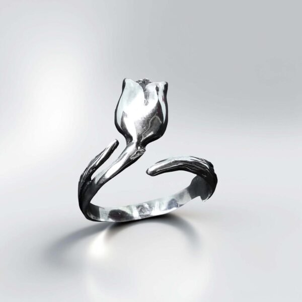 Sterling Silver Tulip Ring