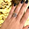 Adjustable Sterling silver Orchid ring