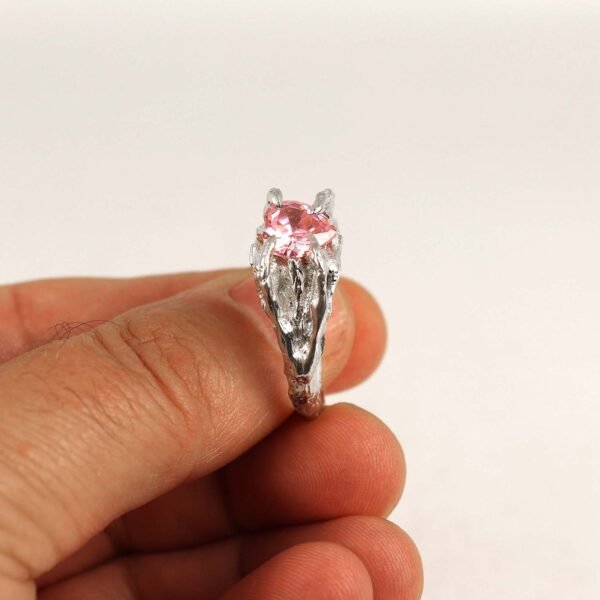 Sterling Silver Heart Shaped CZ Ring