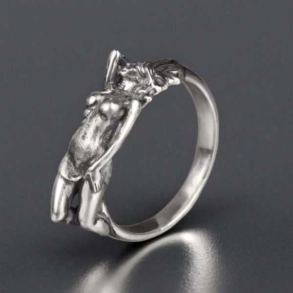 Sterling Silver Erotic Nudity Ring