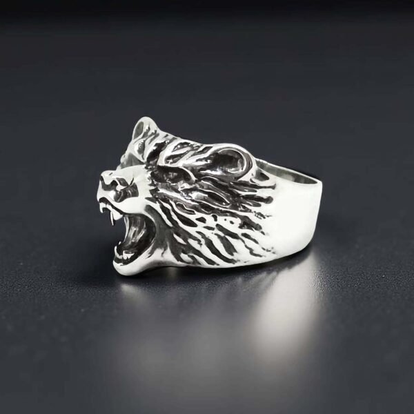 Sterling silver Grizzly Bear Ring