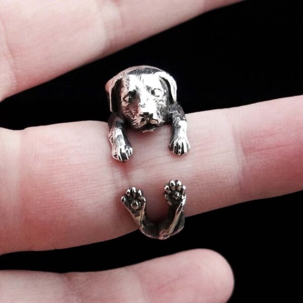 Sterling Silver Adjustable Labrador Retriever Ring