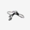 Sterling silver leaf ring
