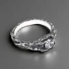 Sterling Silver Twig Engagement Ring