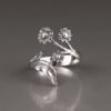 Sterling silver wild flower rings