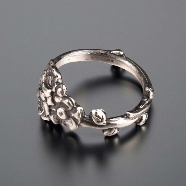 Sterling Silver Apple Blossom Spoon Ring