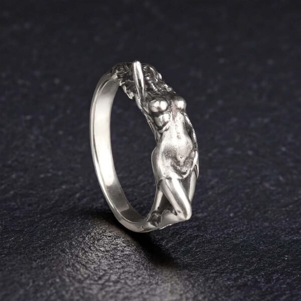 Sterling Silver Erotic Nudity Ring