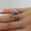 Sterling silver adjustable Sloth ring