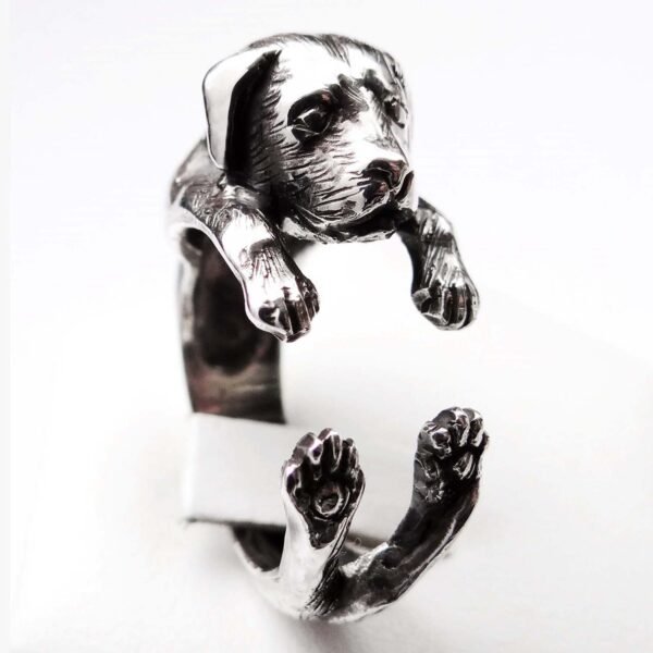 Sterling Silver Adjustable Labrador Retriever Ring
