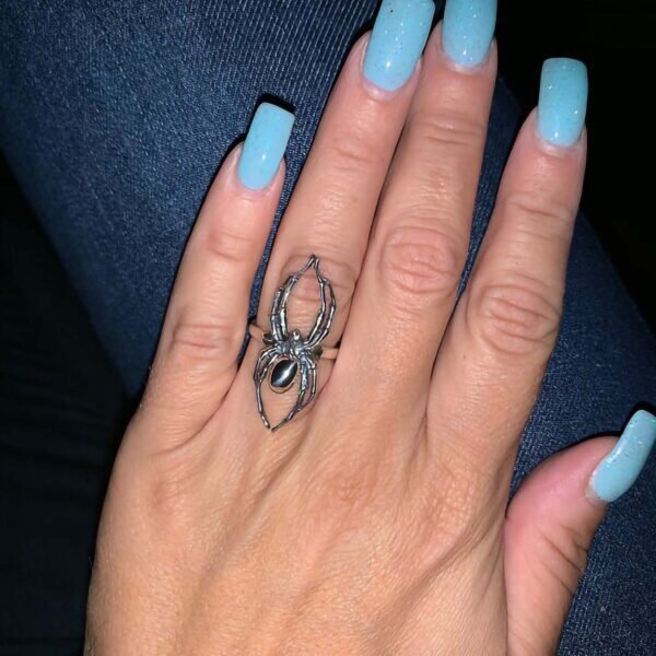Sterling silver spider ring