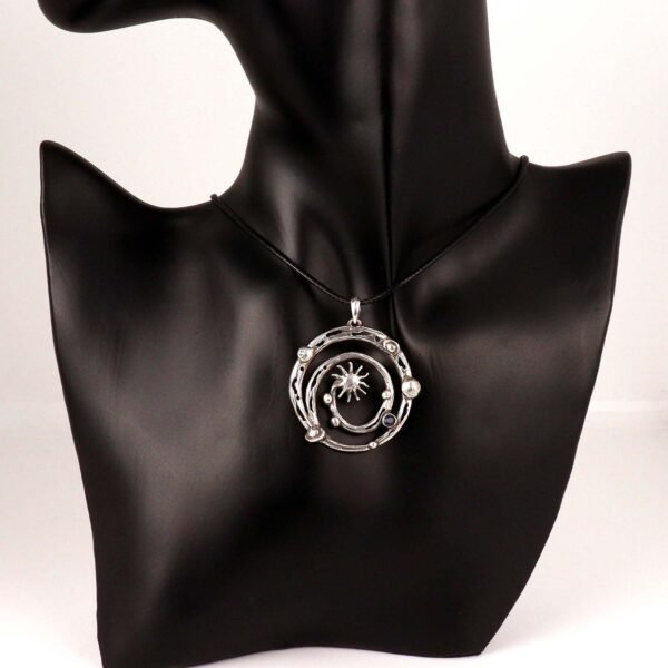 Sterling silver solar system pendant