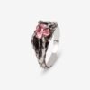 Sterling Silver Oxidized Heart Shaped CZ Ring