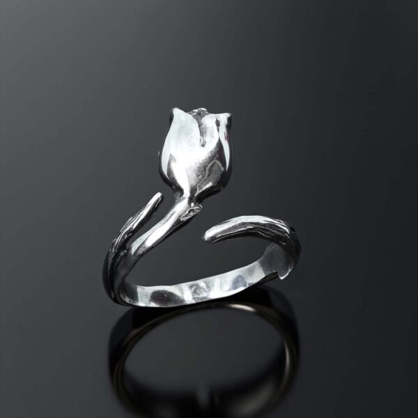 Sterling Silver Tulip Ring