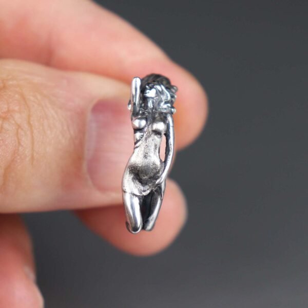Sterling Silver Erotic Nudity Ring