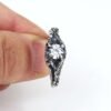 Rustic Branch Ring with Cubic Zirconia, Nature Wedding Ring