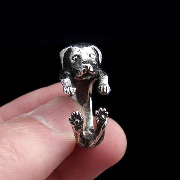 Sterling Silver Adjustable Labrador Retriever Ring