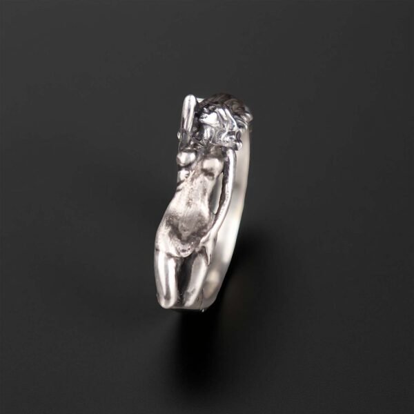 Sterling Silver Erotic Nudity Ring