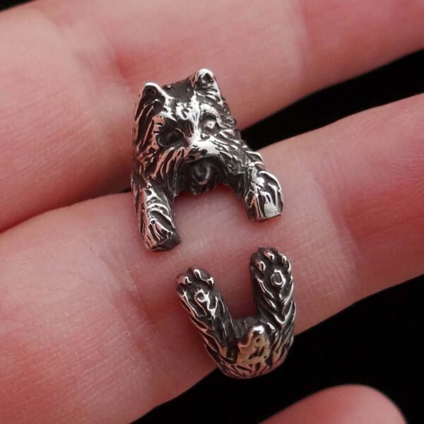 Sterling Silver Adjustable Yorkshire Terrier Ring