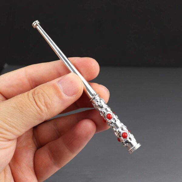 Cigarette holder for slim cigarettes with coral cabochones